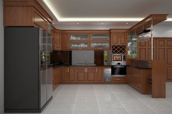 Ảnh của Tủ bếp gỗ xoan đào X11