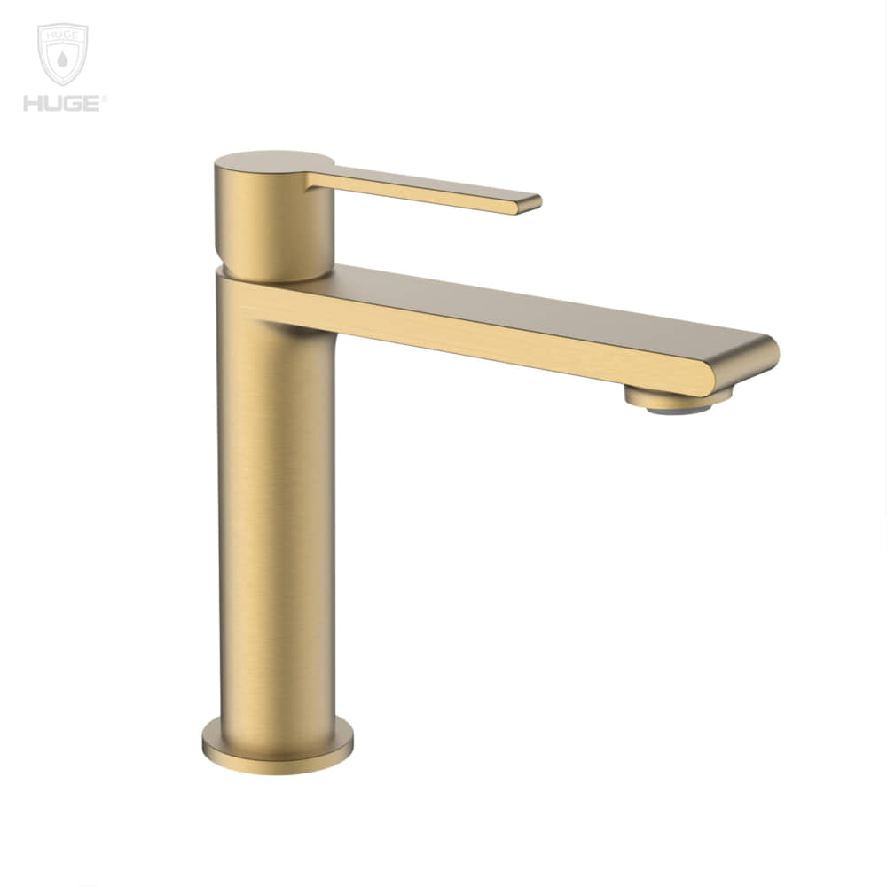 VÒI RỬA LAVABO ELEGANT(BRUSH GOLD) HUGE H-8600VG