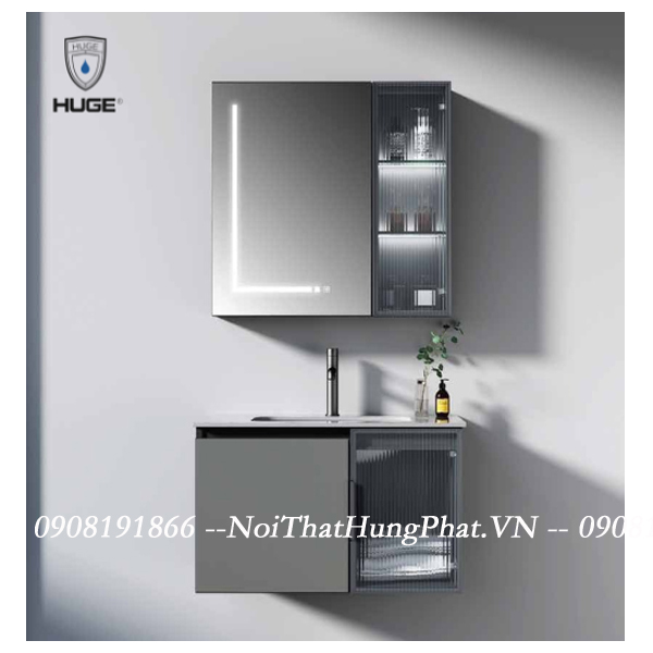 Bộ tủ lavabo Huge H-PA8-80 ALUMINIUM