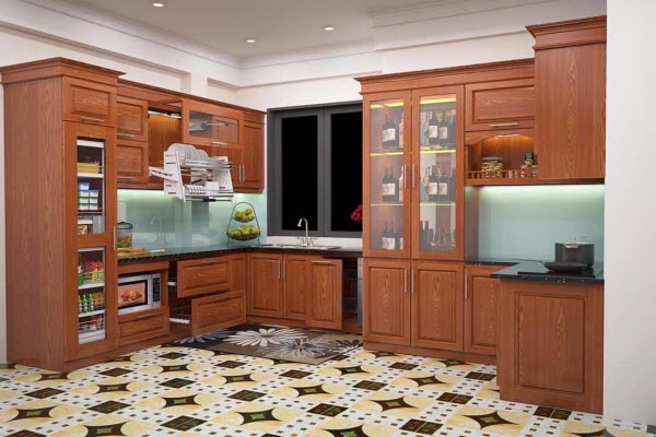 Ảnh của Tủ bếp gỗ xoan đào X18
