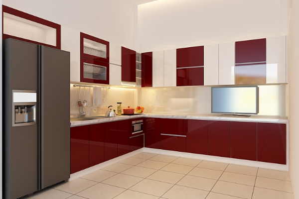 Ảnh của Tủ bếp Acrylic hình chữ L
