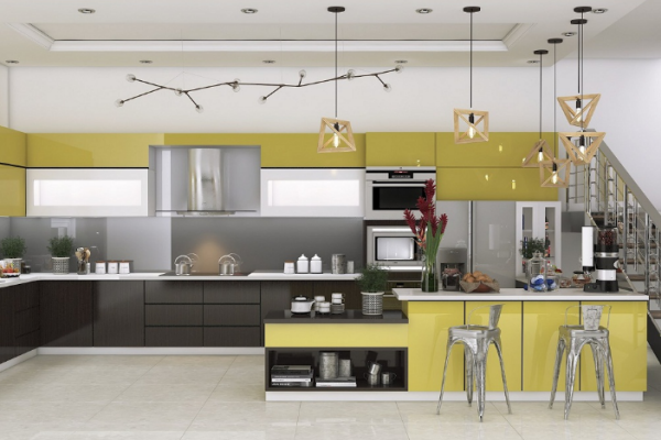 Ảnh của Tủ bếp inox cánh kính 14