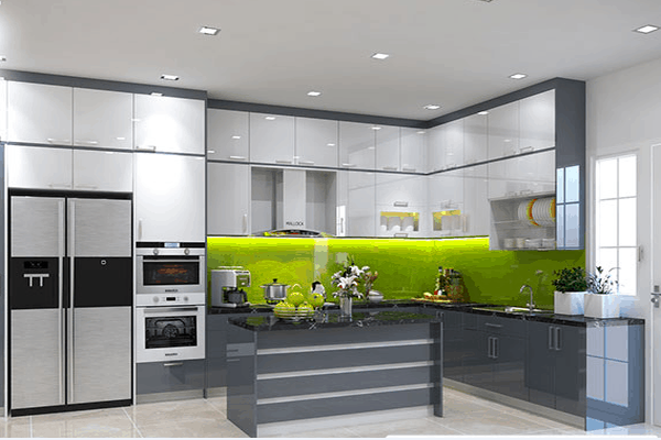 Tủ bếp inox cánh kính 15