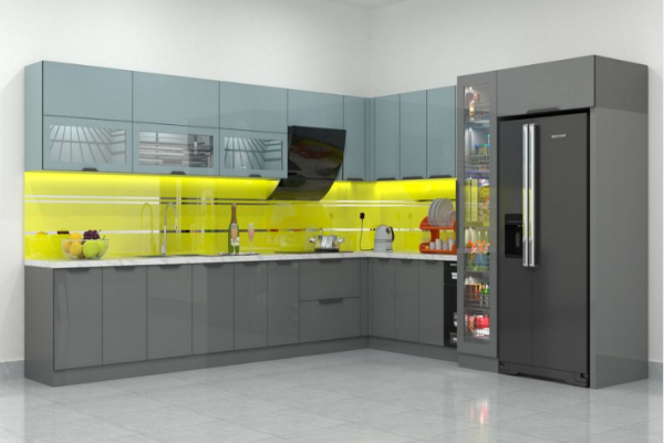 Ảnh của Tủ bếp inox cánh kính 9