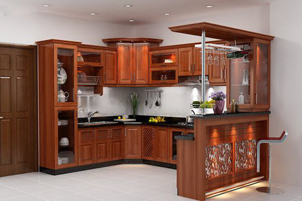 Ảnh của Tủ bếp gỗ xoan đào X24