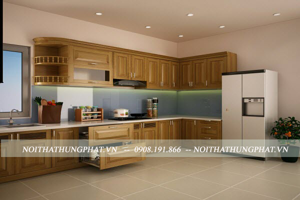 Ảnh của Tủ bếp gỗ sồi Mỹ S1