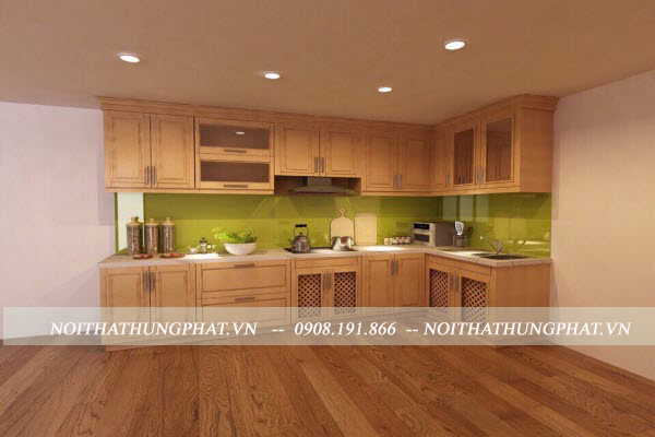 Ảnh của Tủ bếp gỗ sồi Mỹ S8