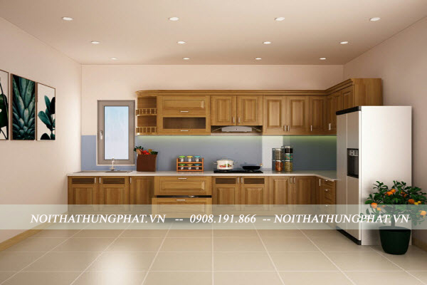 Ảnh của Tủ bếp gỗ sồi Mỹ S9