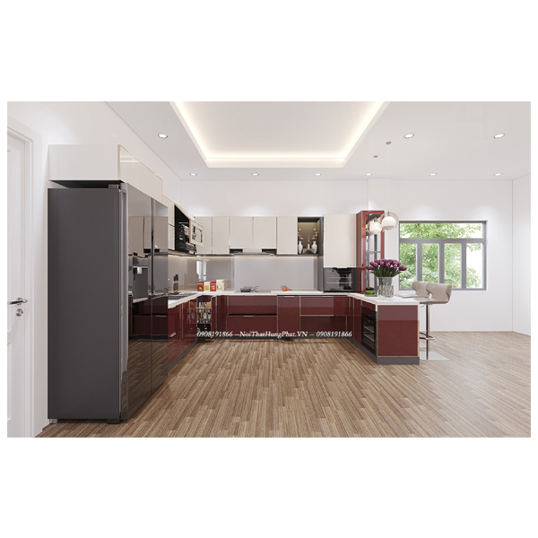 Ảnh của Tủ bếp inox cánh kính 2