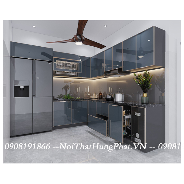 Ảnh của Tủ bếp inox cánh kính 24