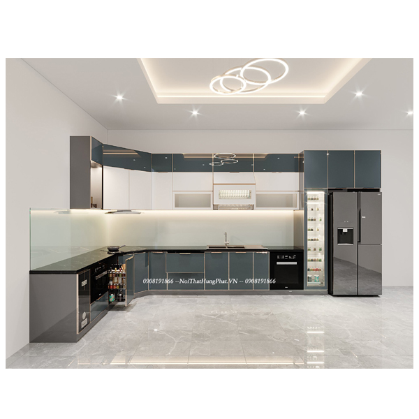 Ảnh của Tủ bếp inox cánh kính 5