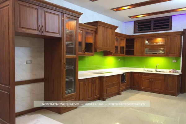 Ảnh của tủ bếp gỗ xoan đào X6