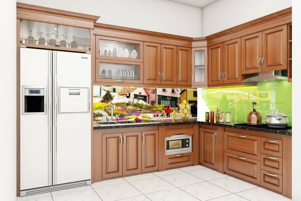 Ảnh của Tủ bếp gỗ xoan đào X28