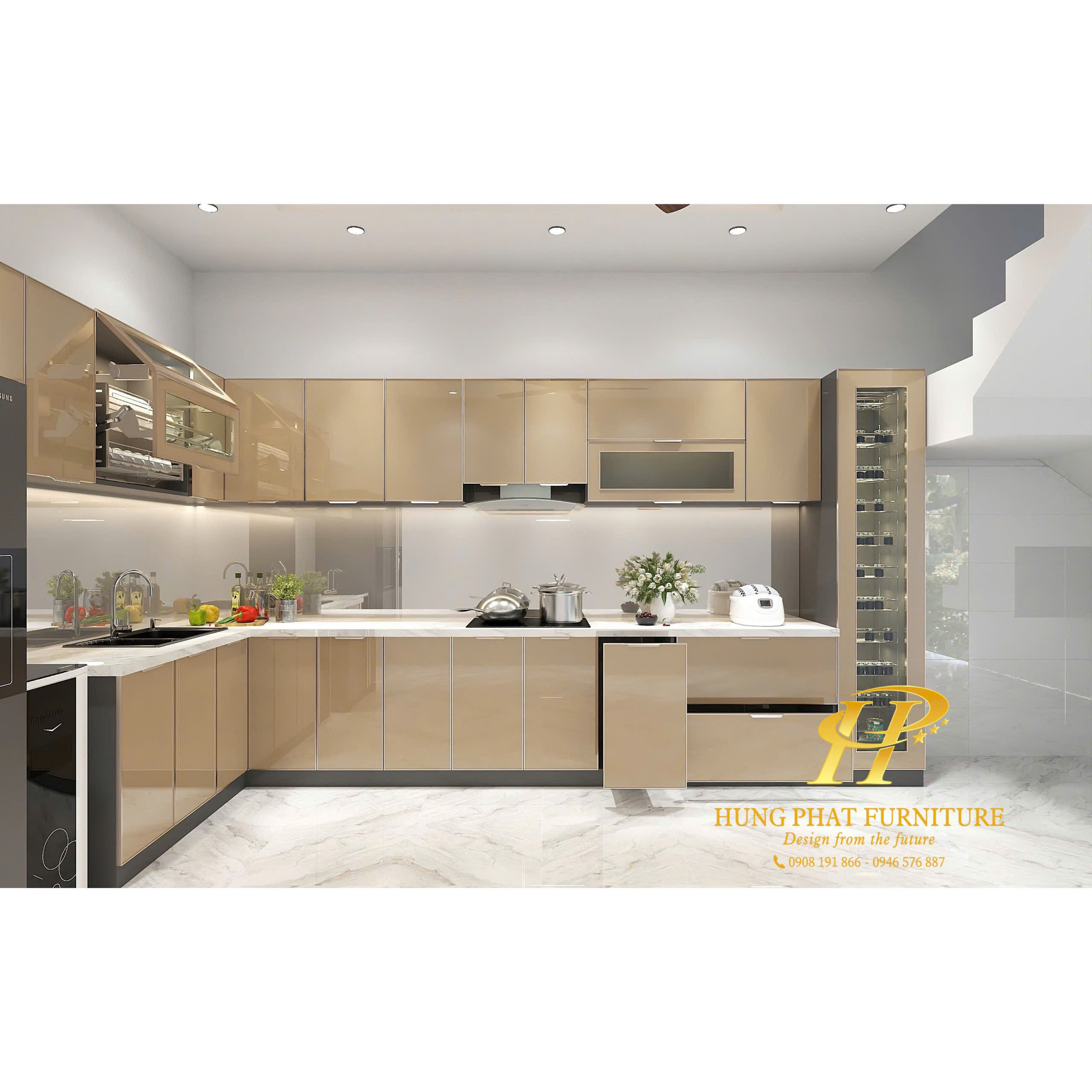 Ảnh của Tủ bếp inox cánh kính 23