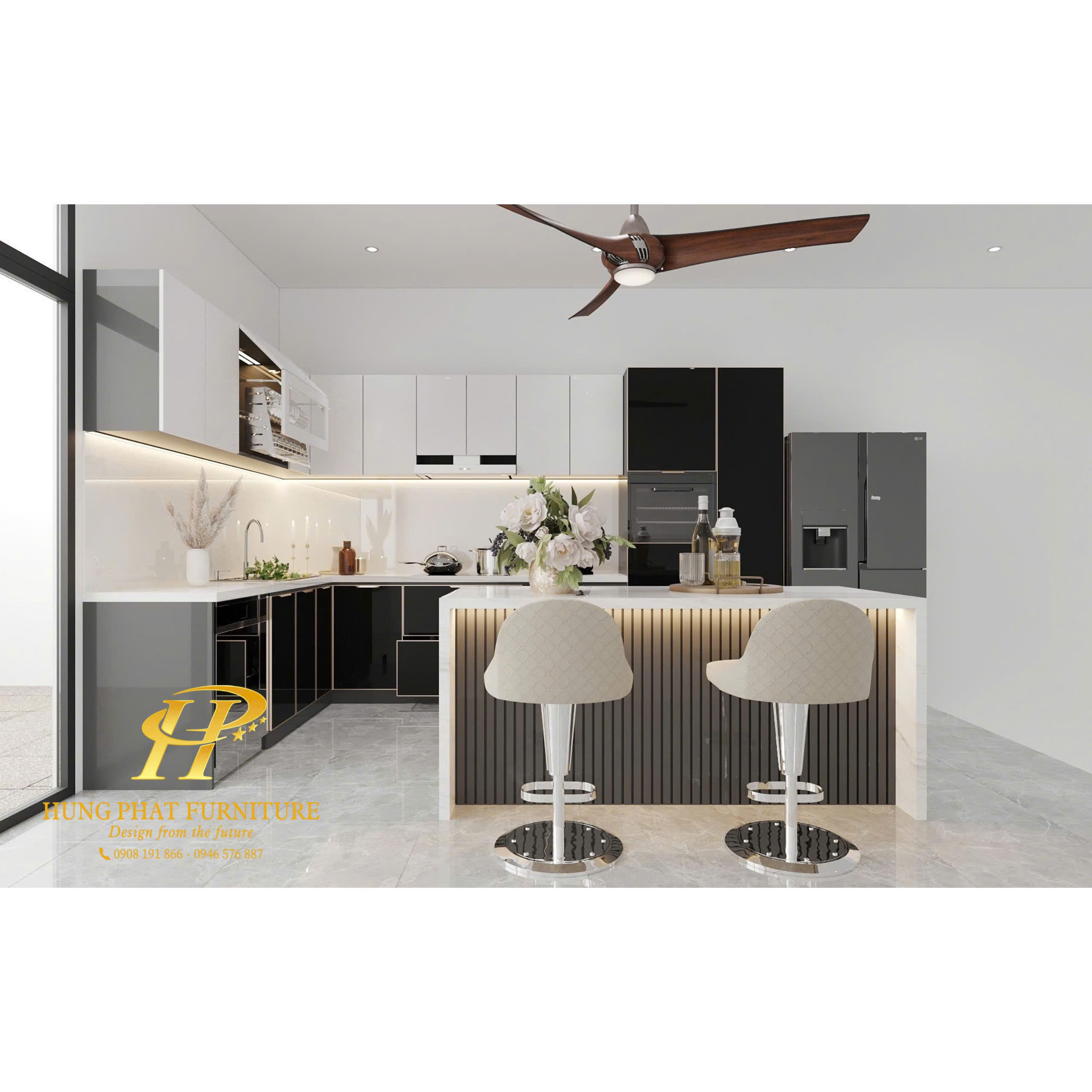 Ảnh của Tủ bếp inox cánh kính 7