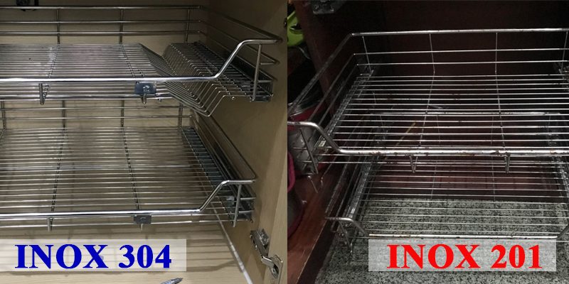 Cách nhận biết phụ kiện tủ bếp inox 304 chuẩn