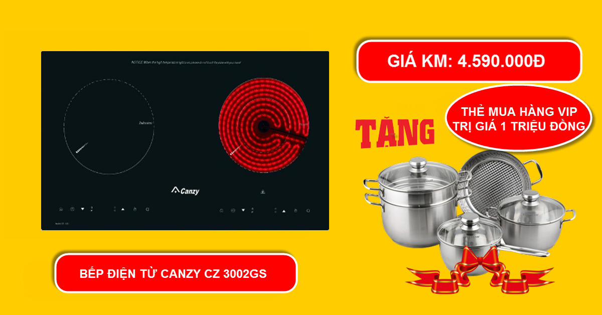 bếp điên từ canzy giảm giá